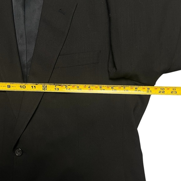 Pronto Uomo Jacket Black Worsted Wool Sport Coat Blazer Made in Canada 42R - Picture 5 of 6